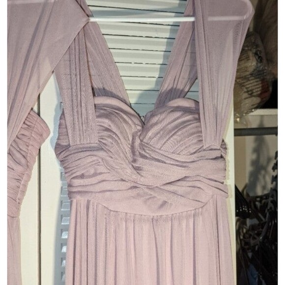 JY Jenny Yoo Size 6 Blush Mauve Pink Bridesmaid Formal Gown Prom Dress - Picture 4 of 7